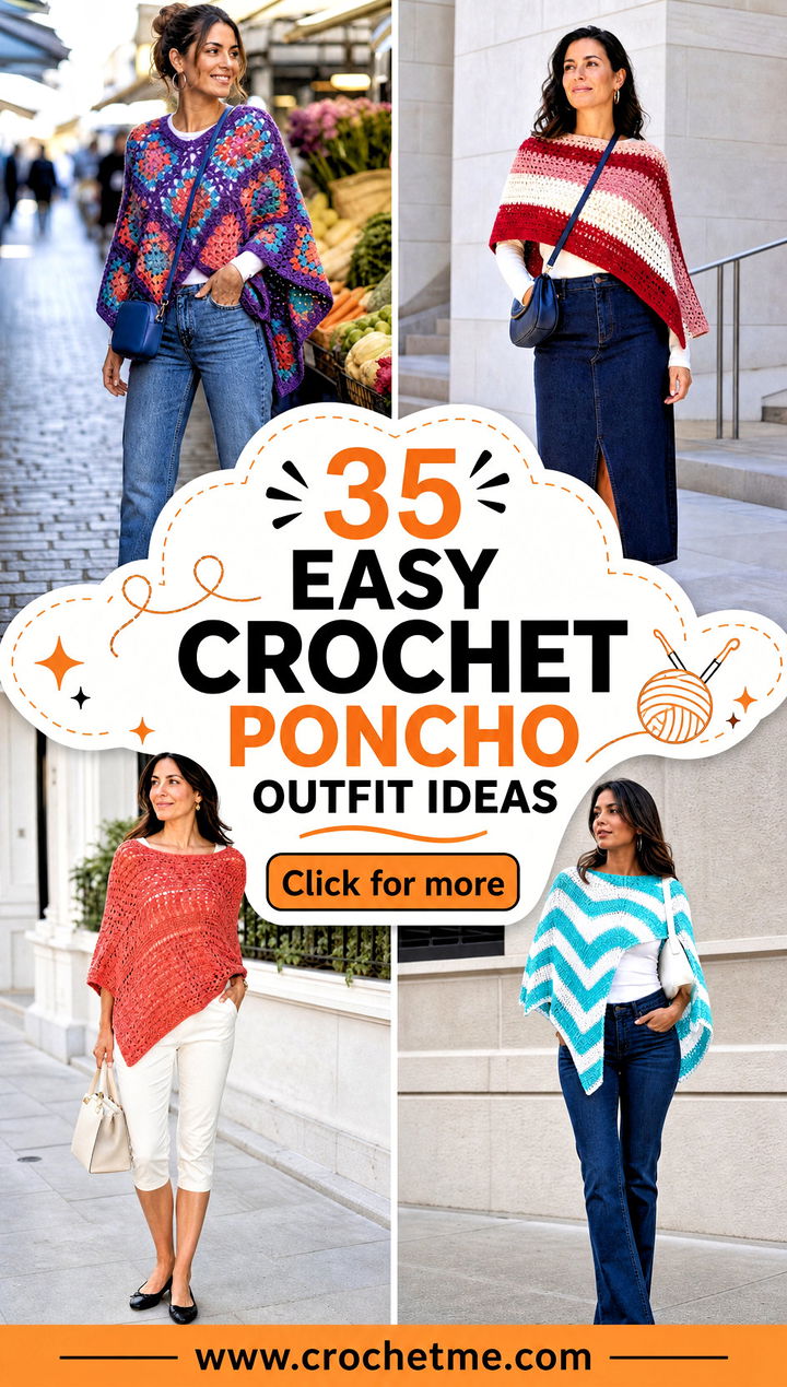 35 easy crochet poncho outfit ideas - 35 easy crochet poncho outfit ideas