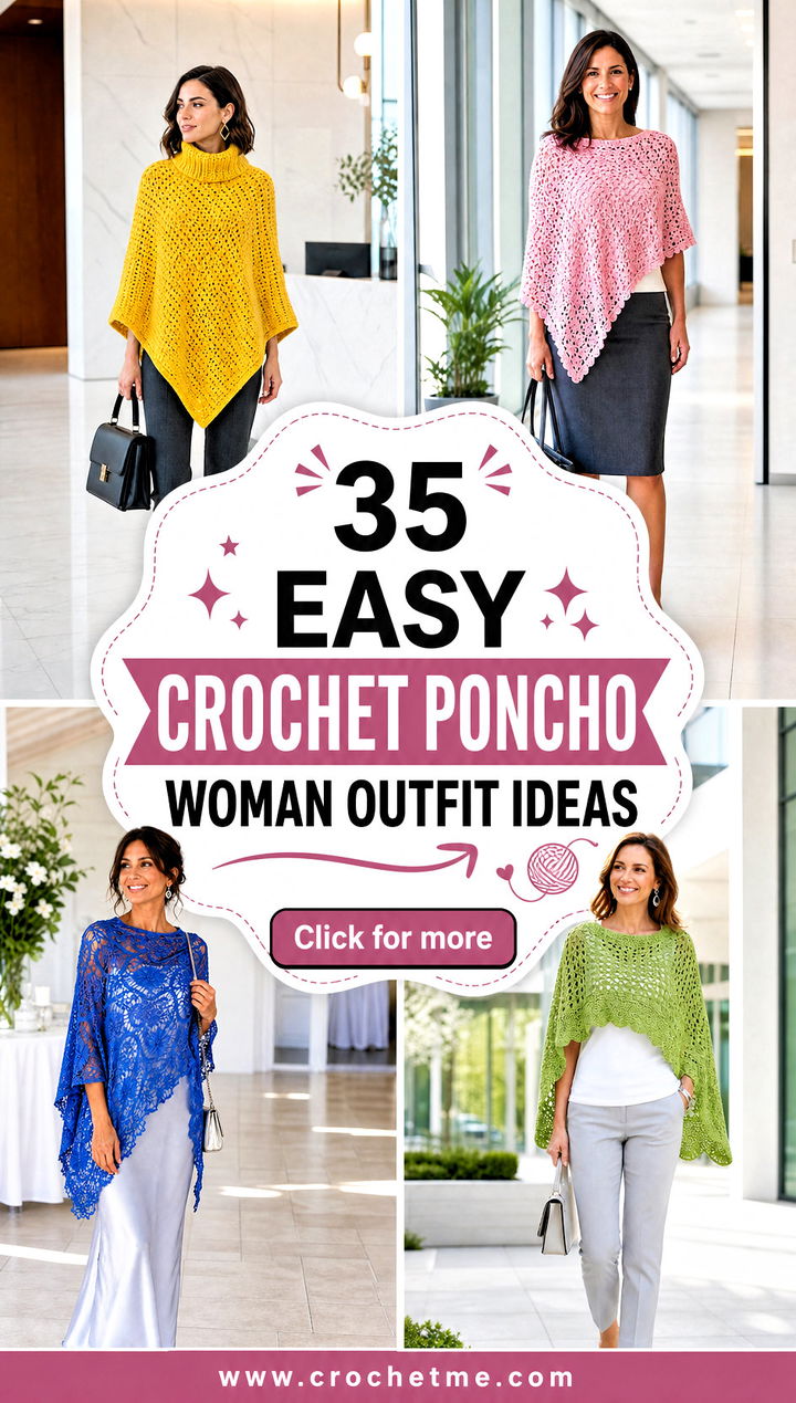 35 easy crochet poncho woman outfit ideas - 35 easy crochet poncho woman outfit ideas