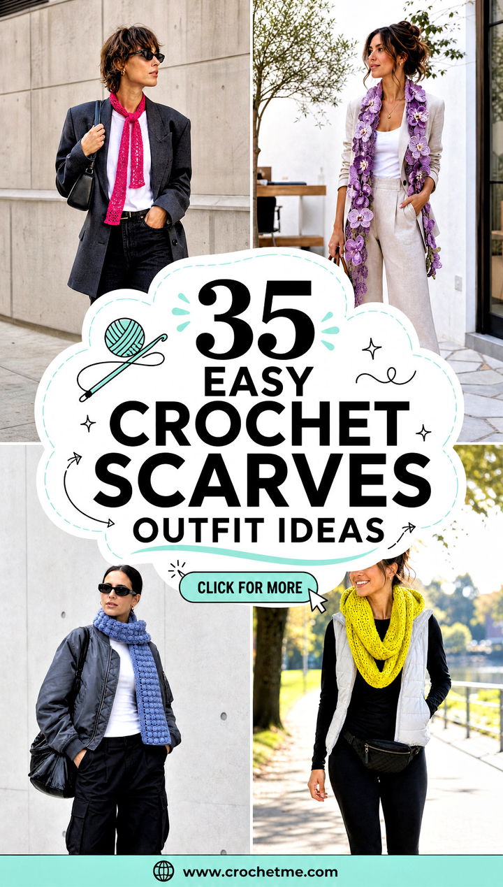 35 easy crochet scarves outfit ideas - 35 easy crochet scarves outfit ideas