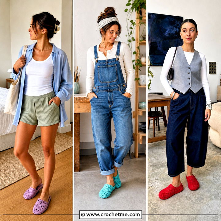 35 Easy Crochet Slippers Adult Outfit Ideas for Cozy Nights