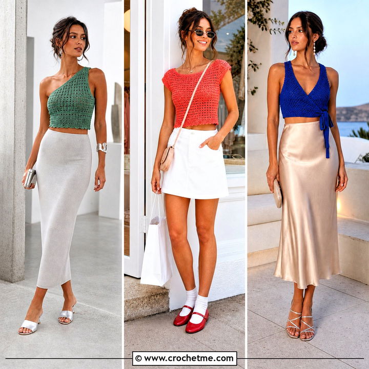 35 Easy Crochet Summer Crop Tops Outfit Ideas for Beach Days