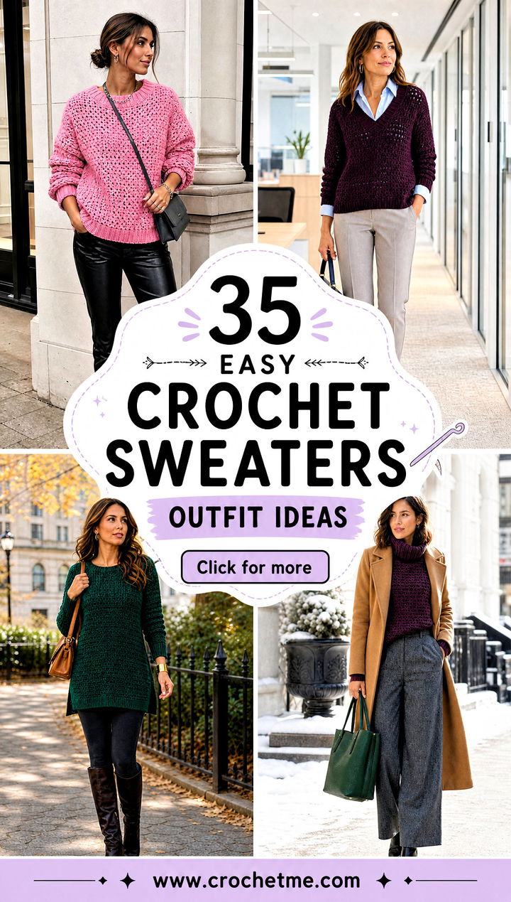 35 easy crochet sweaters outfit ideas - 35 easy crochet sweaters outfit ideas