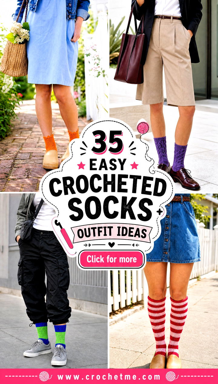 35 easy crocheted socks outfit ideas - 35 easy crocheted socks outfit ideas
