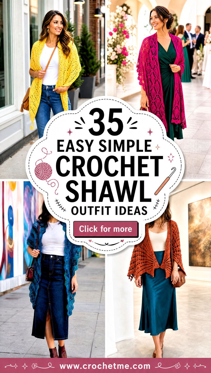 35 easy simple crochet shawl outfit ideas - 35 easy simple crochet shawl outfit ideas