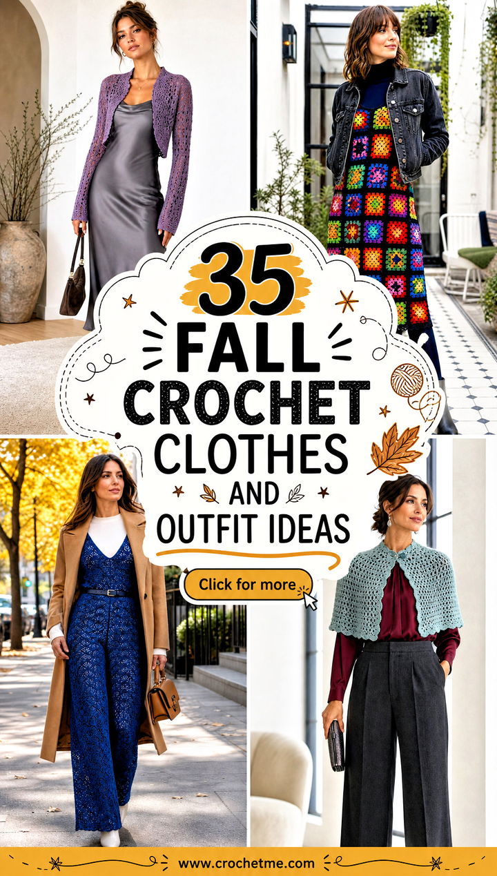 35 fall crochet clothes and outfit ideas - 35 fall crochet clothes and outfit ideas