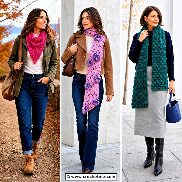 35 Fall Crochet Scarf Outfit Ideas: Cozy Layering for Autumn