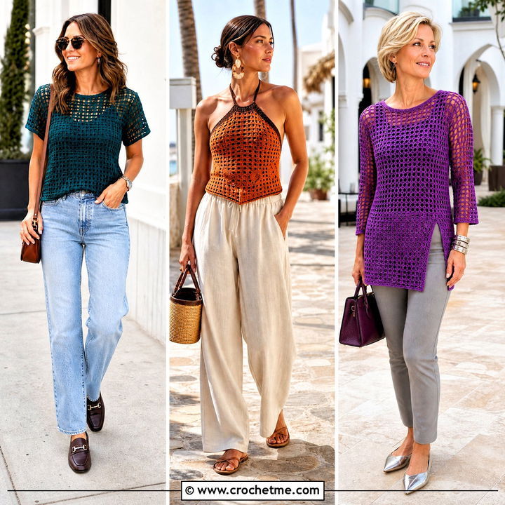 35 Filet Crochet Top Outfit Ideas: Breezy Summer Looks to Try