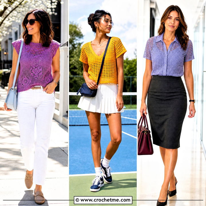 35 Fillet Crochet Top Outfit Ideas: Breezy Summer Looks to Try