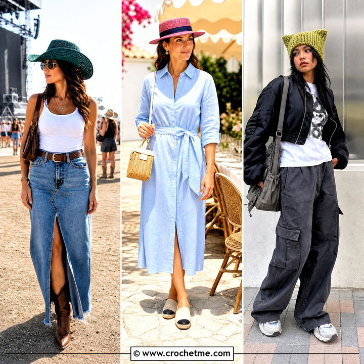 35 Fun Crochet Hats Outfit Ideas for Playful Festival Style