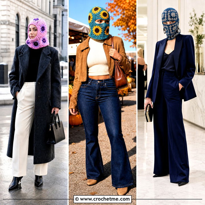 35 Granny Square Balaclava Outfit Ideas for Bold Winter Looks