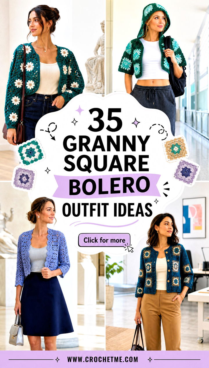 35 granny square bolero outfit ideas - 35 granny square bolero outfit ideas