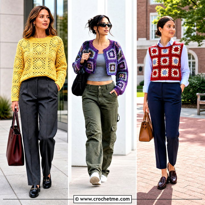 35 Granny Square Clothes and Outfit Ideas for Retro Style