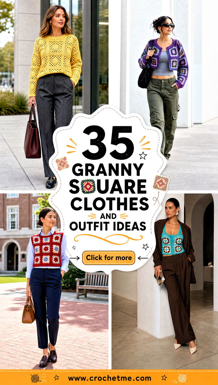 35 granny square clothes and outfit ideas - 35 granny square clothes and outfit ideas