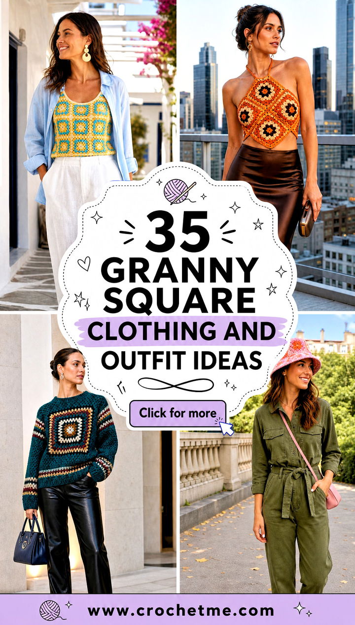 35 granny square clothing and outfit ideas - 35 granny square clothing and outfit ideas