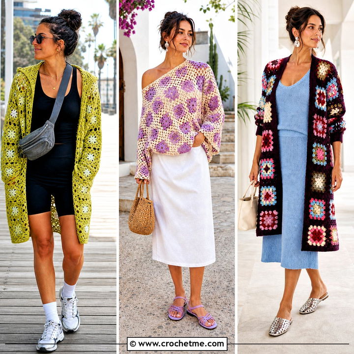 35 Granny Square Cover Up Outfit Ideas for Beach Days