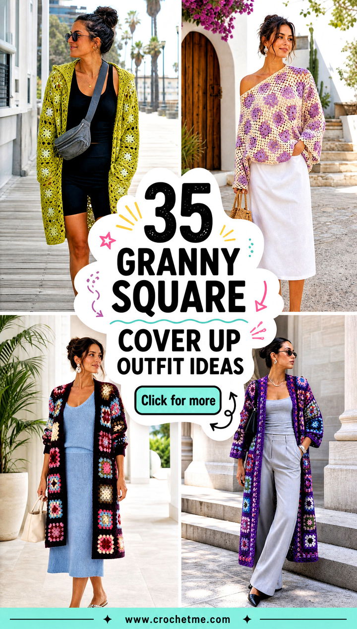 35 granny square cover up outfit ideas - 35 granny square cover up outfit ideas
