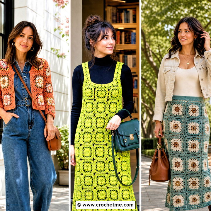 35 Granny Square Crochet Clothes and Outfit Ideas to Try