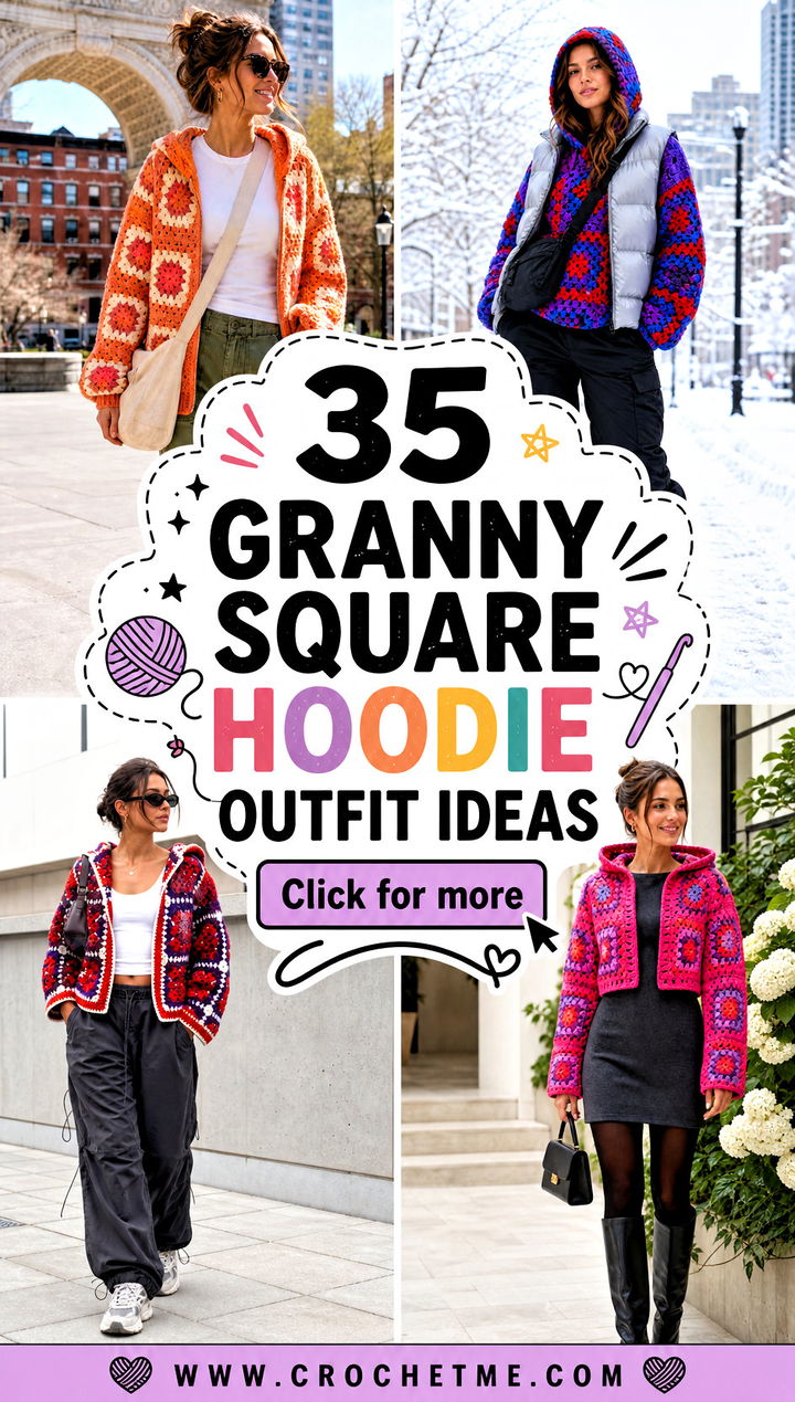 35 granny square hoodie outfit ideas - 35 granny square hoodie outfit ideas