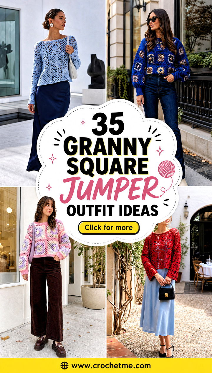 35 granny square jumper outfit ideas - 35 granny square jumper outfit ideas