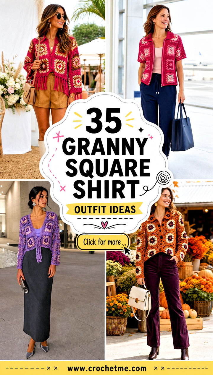 35 granny square shirt outfit ideas - 35 granny square shirt outfit ideas