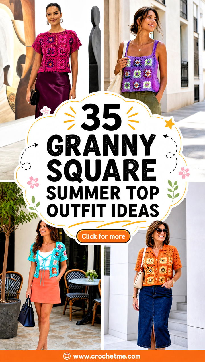 35 granny square summer top outfit ideas - 35 granny square summer top outfit ideas