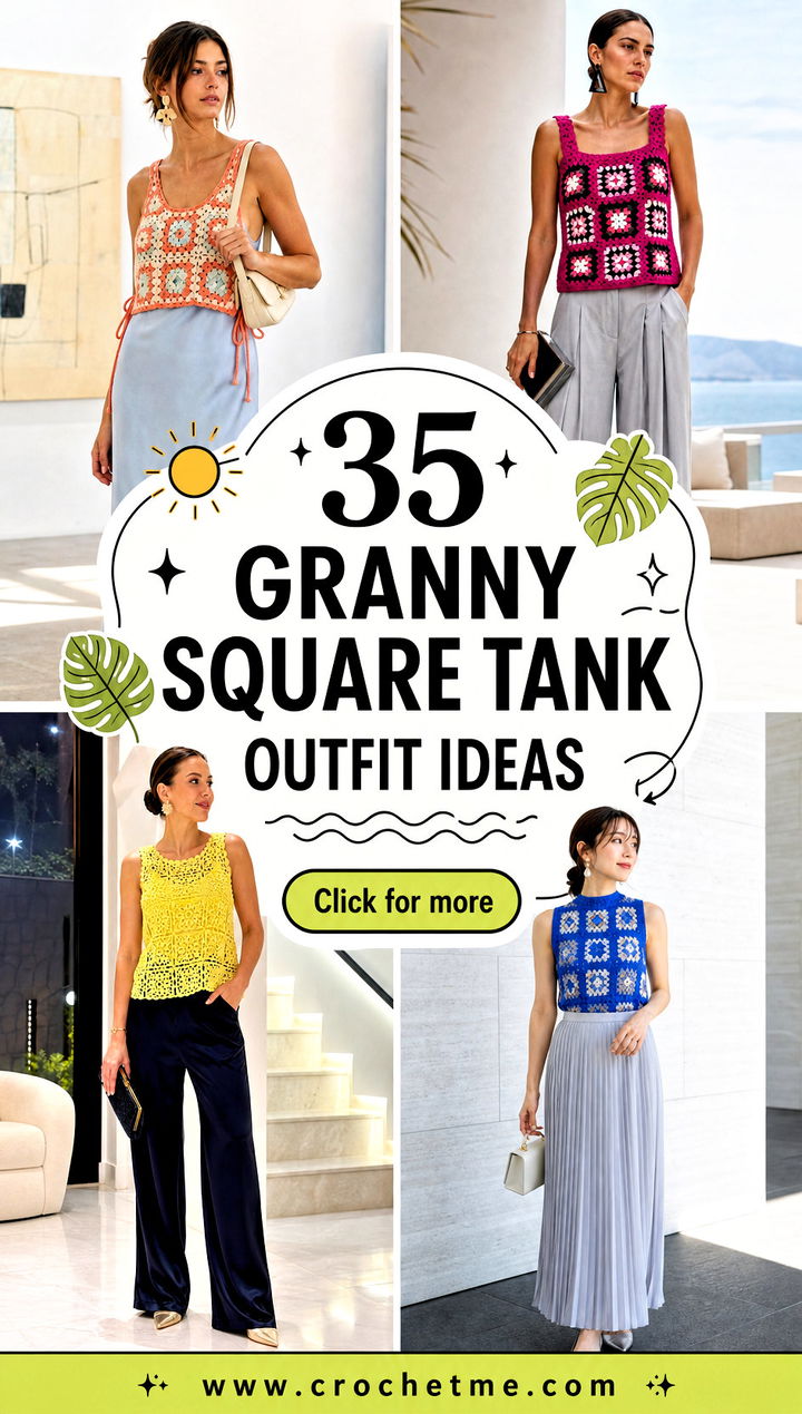 35 granny square tank outfit ideas - 35 granny square tank outfit ideas