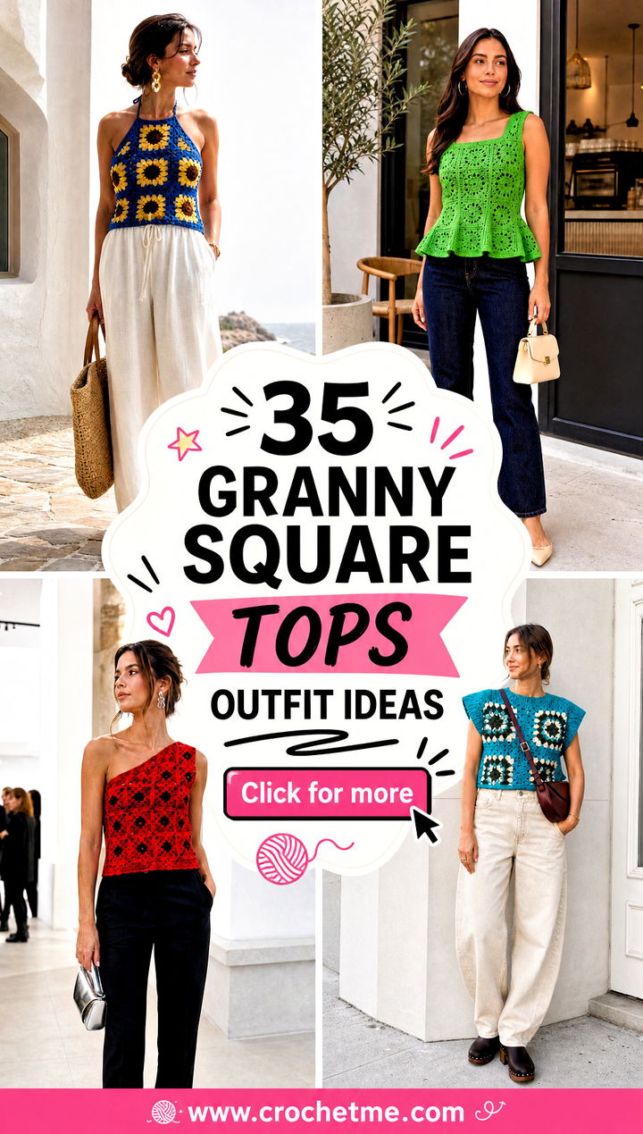 35 granny square tops outfit ideas - 35 granny square tops outfit ideas