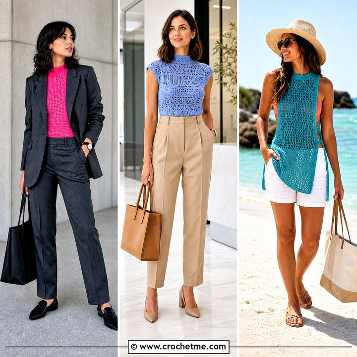 35 High Neck Crochet Top Outfit Ideas for Chic Summer Looks