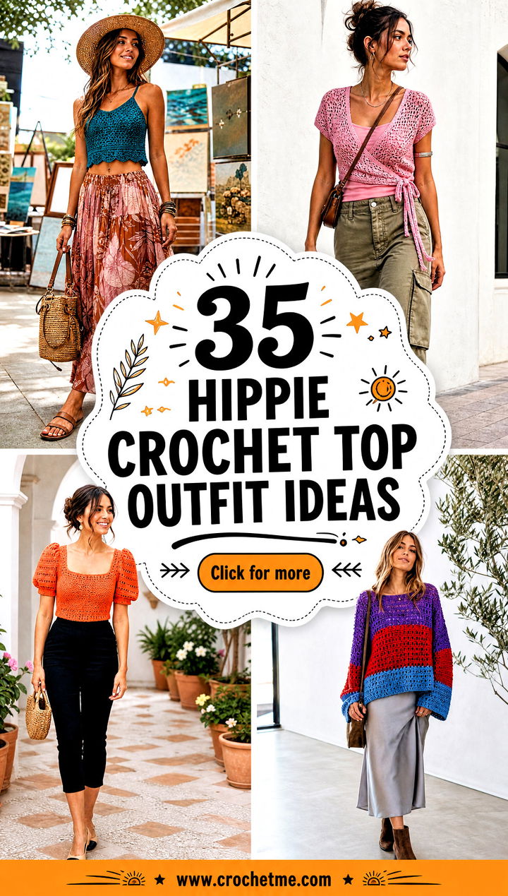 35 hippie crochet top outfit ideas - 35 hippie crochet top outfit ideas