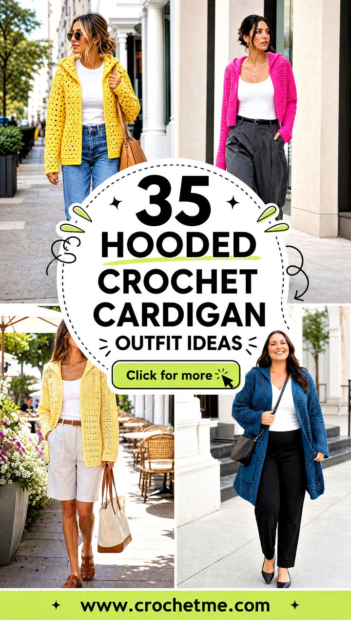 35 hooded crochet cardigan outfit ideas - 35 hooded crochet cardigan outfit ideas