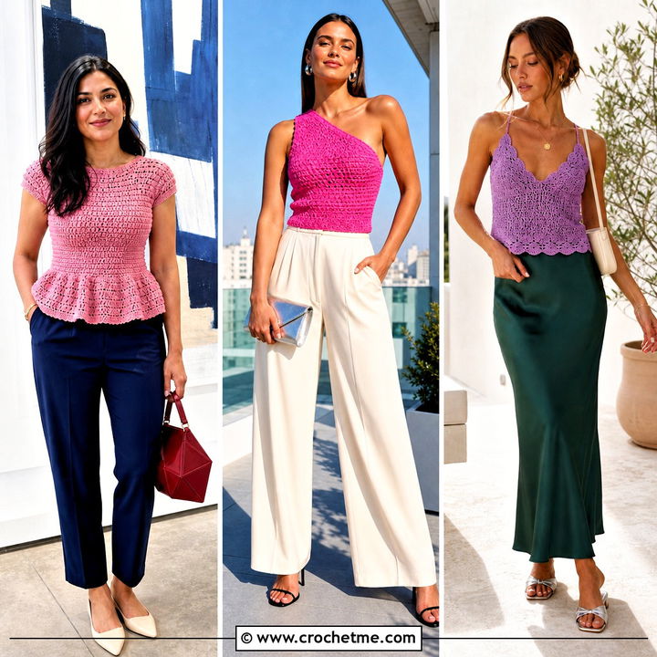35 Knitted Crochet Top Outfit Ideas for Effortless Style