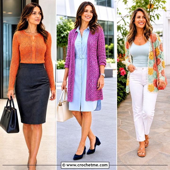 35 Ladies Crochet Cardigan Outfit Ideas for Chic Layering