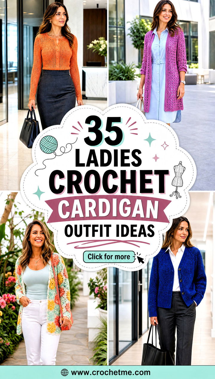 35 ladies crochet cardigan outfit ideas - 35 ladies crochet cardigan outfit ideas