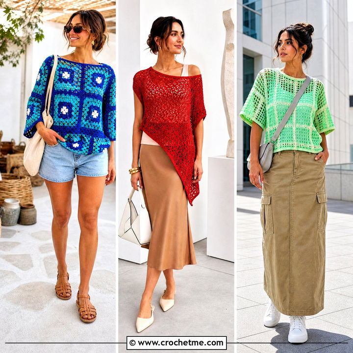 35 Loose Crochet Top Outfit Ideas for Relaxed Summer Style