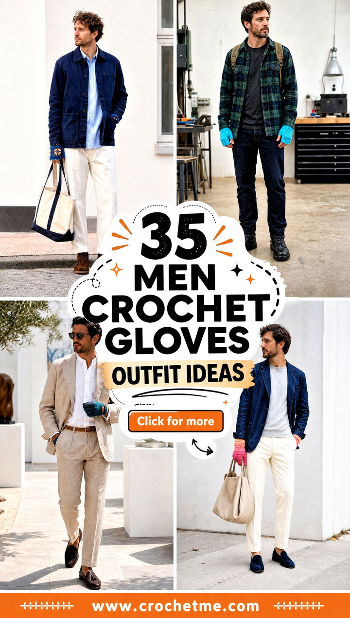 35 men crochet gloves outfit ideas - 35 men crochet gloves outfit ideas