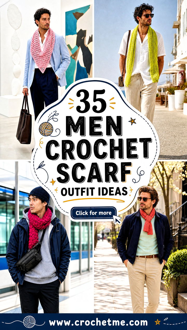 35 men crochet scarf outfit ideas - 35 men crochet scarf outfit ideas
