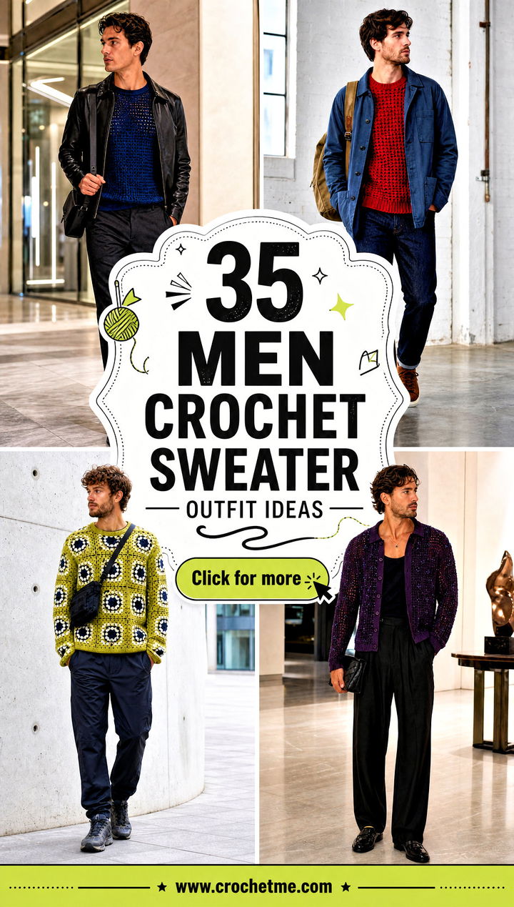 35 men crochet sweater outfit ideas - 35 men crochet sweater outfit ideas