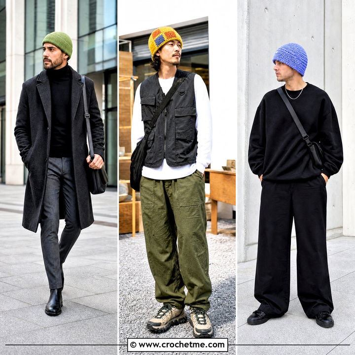 35 Men’s Crochet Beanie Outfit Ideas for Cozy Street Style