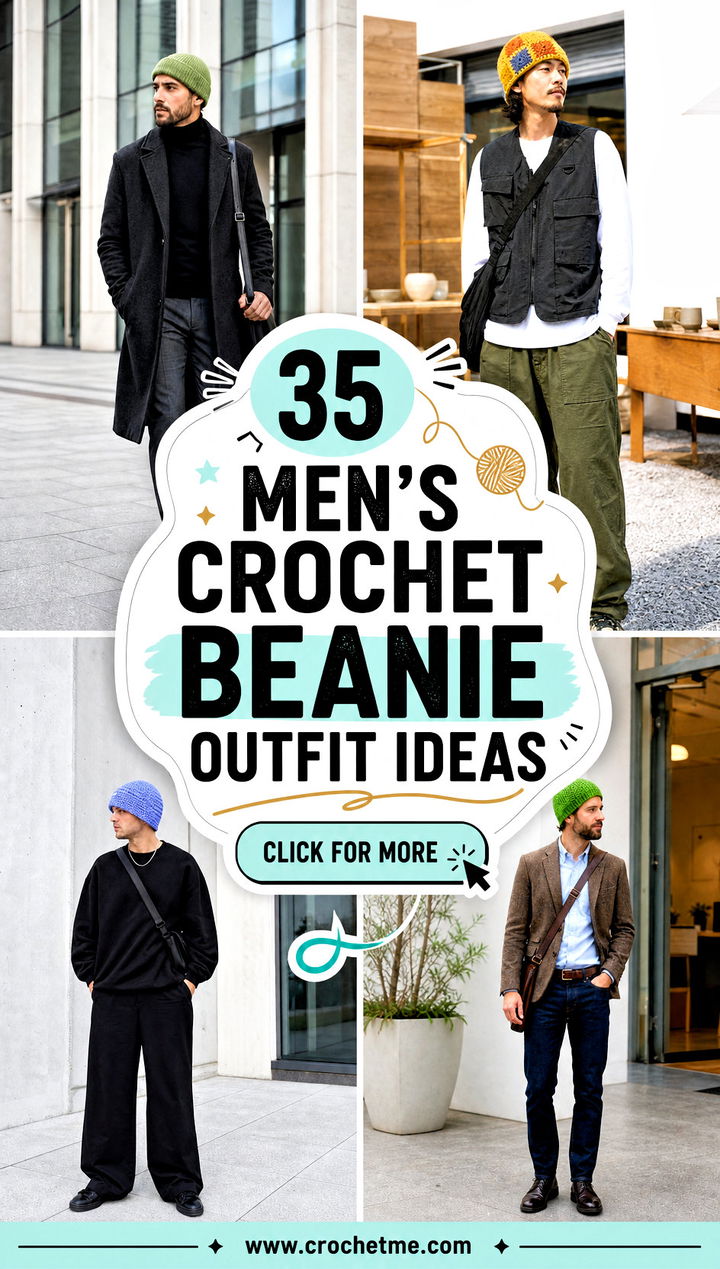 35 mens crochet beanie outfit ideas - 35 men’s crochet beanie outfit ideas