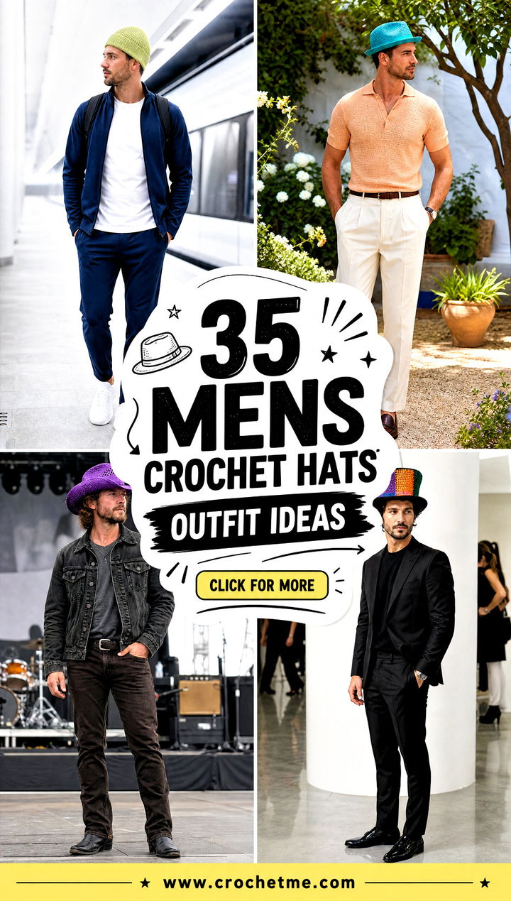 35 mens crochet hats outfit ideas - 35 mens crochet hats outfit ideas