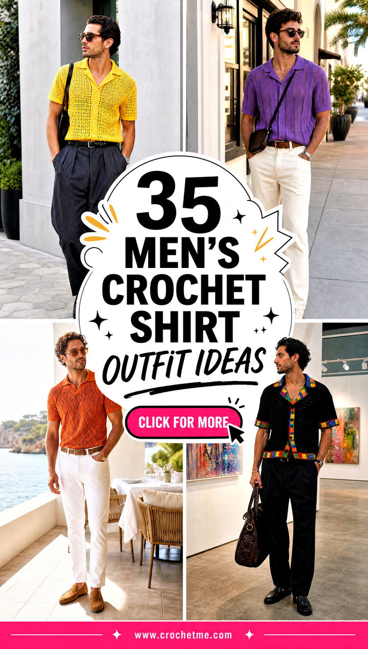 35 mens crochet shirt outfit ideas - 35 men’s crochet shirt outfit ideas
