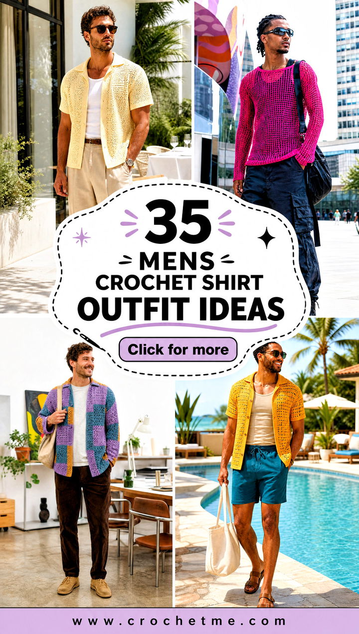 35 mens crochet shirt outfit ideas - 35 mens crochet shirt outfit ideas