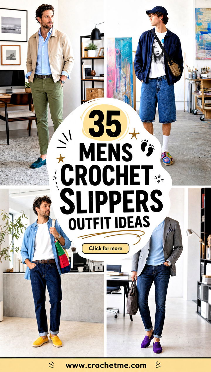 35 mens crochet slippers outfit ideas - 35 mens crochet slippers outfit ideas