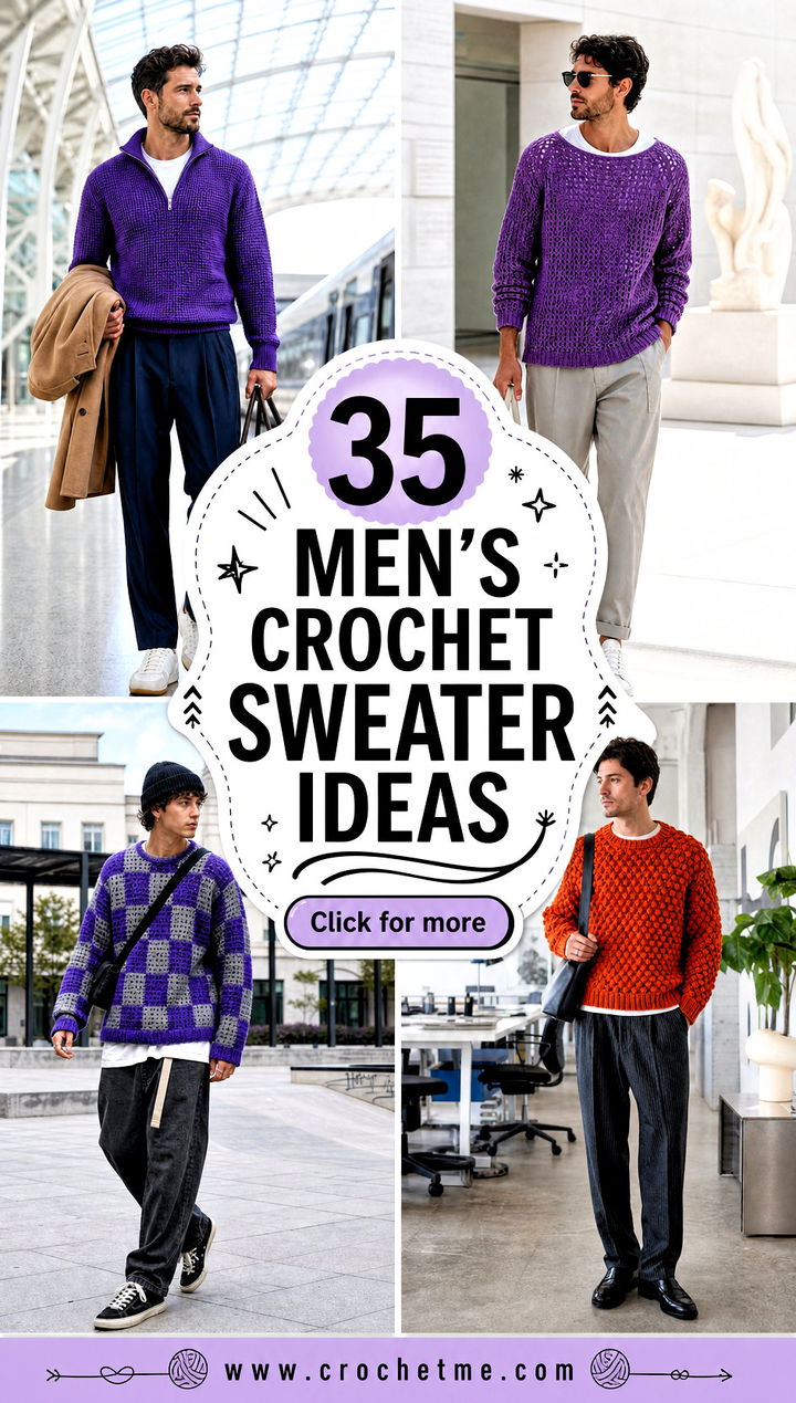 35 mens crochet sweater ideas - 35 men’s crochet sweater ideas