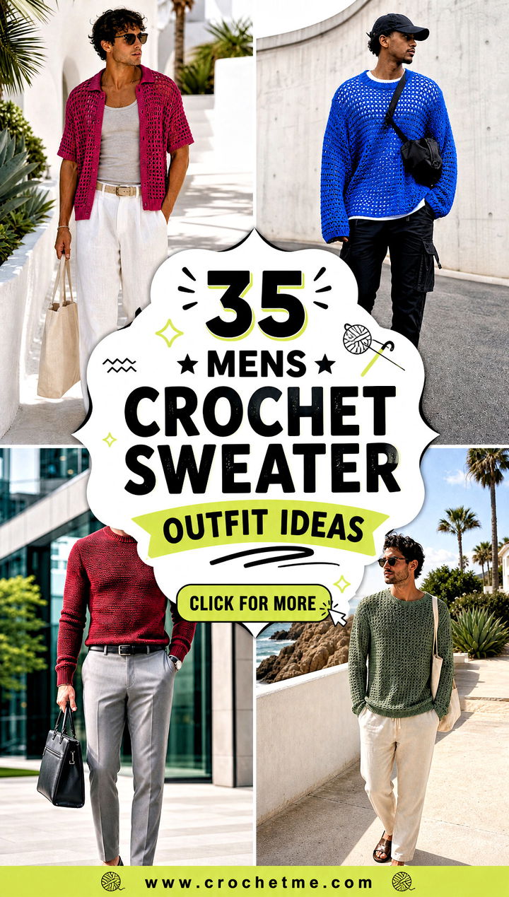 35 mens crochet sweater outfit ideas - 35 mens crochet sweater outfit ideas