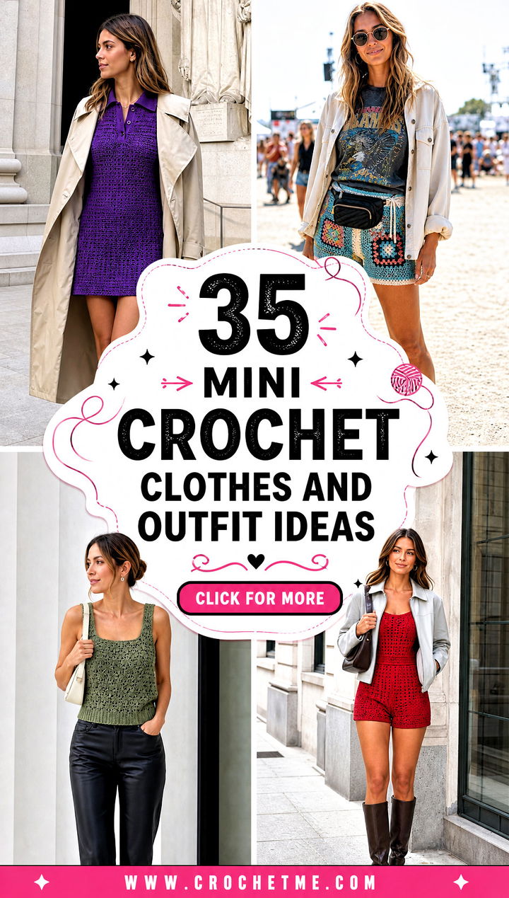 35 mini crochet clothes and outfit ideas - 35 mini crochet clothes and outfit ideas