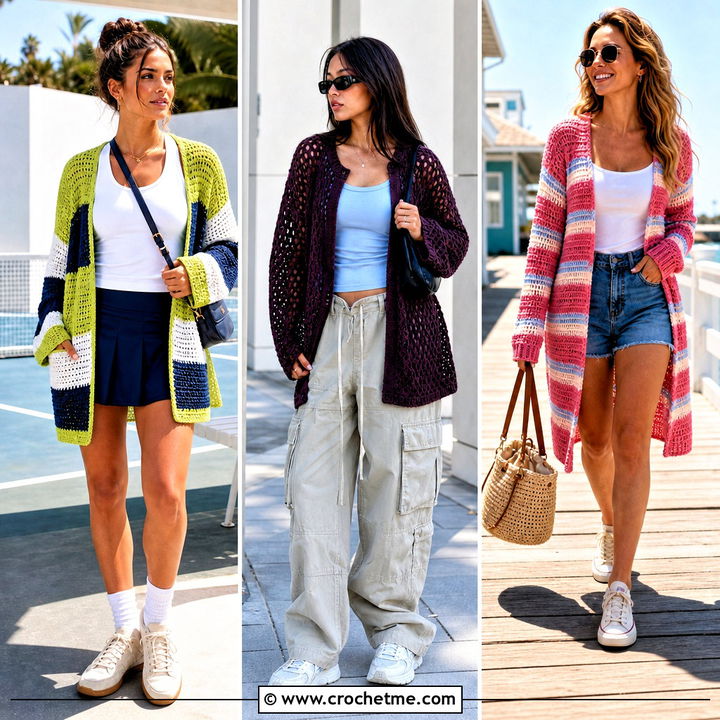 35 One Piece Crochet Cardigan Outfit Ideas for Easy Layering