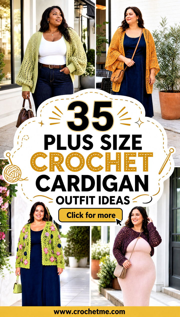 35 plus size crochet cardigan outfit ideas - 35 plus size crochet cardigan outfit ideas