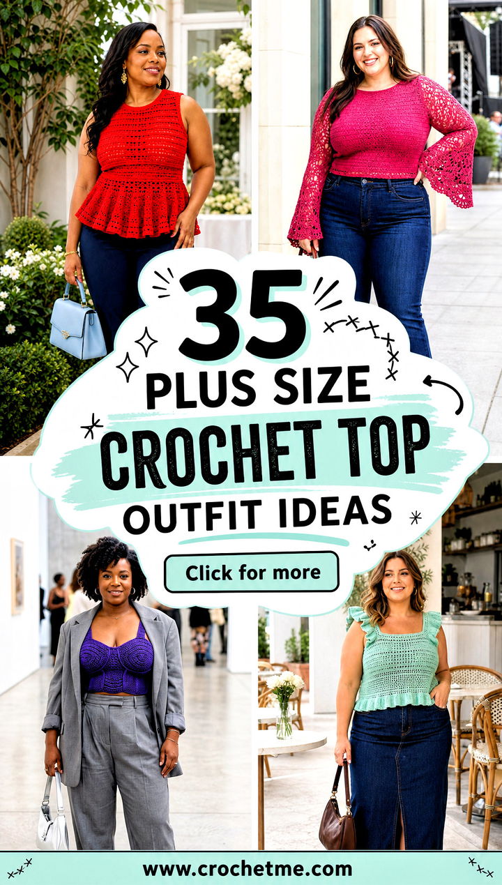 35 plus size crochet top outfit ideas - 35 plus size crochet top outfit ideas