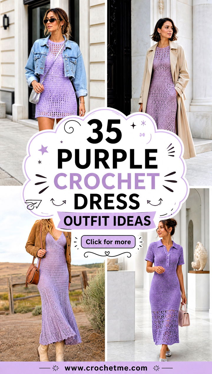 35 purple crochet dress outfit ideas - 35 purple crochet dress outfit ideas